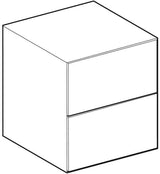 GEBERIT ONE Seitenschrank mit 2 Schubladen, 45 x 49,2 x 47 cm, weiß hochglänzend