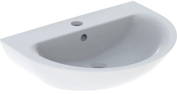 Geberit Renova Waschtisch 60 cm mit Hahnloch & Überlauf, weiß, KeraTect
