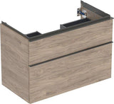 Geberit iCon Waschtischunterschrank 88,8 cm, 2 Schubladen, weiß hochglanz – wandhängend, vormontiert