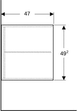 Geberit ONE Seitenelement 45 cm weiß hochglänzend mit Glaseinlegeboden