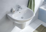 Geberit Renova Waschtisch 60 cm mit Hahnloch & Überlauf, weiß, KeraTect