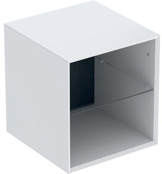 Geberit ONE Seitenelement 45 cm weiß hochglänzend mit Glaseinlegeboden