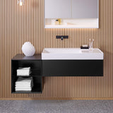 Geberit ONE Seitenelement 45 cm weiß hochglänzend mit Glaseinlegeboden