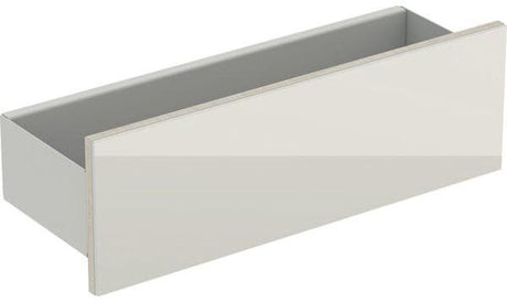 Geberit Acanto Wandablage 45 cm, weiß matt, Glas weiß glänzend, mit 3 Handtuchhaken