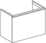 Geberit Acanto Unterschrank für Waschtisch 75 cm, 1 Schublade, weiß hochglänzend