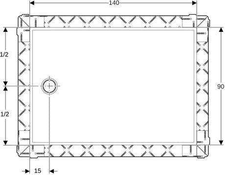 GEBERIT Setaplano Duschfläche 80 x 80 cm aus Varicor, weiß-alpin, rutschhemmend