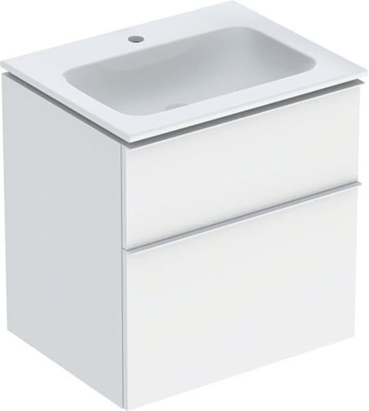 Geberit iCon Set Möbelwaschtisch 60 cm mit Unterschrank, 2 Schubladen, weiß hochglanz