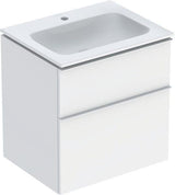 Geberit iCon Set Möbelwaschtisch 60 cm mit Unterschrank, 2 Schubladen, weiß hochglanz