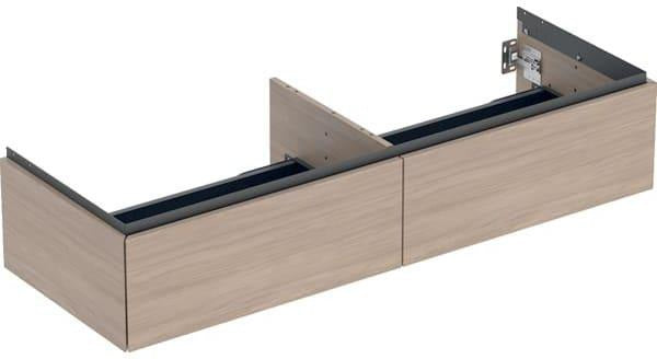 Geberit ONE Unterschrank für Aufsatzwaschtisch, 2 Schubladen, 133,2 cm, weiß hochglänzend