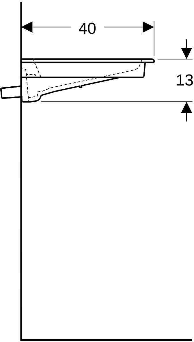 Geberit ONE Möbelwaschtisch 90x40 cm CleanDrain KeraTect weiß
