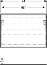 Geberit Acanto Unterschrank für Waschtisch 75 cm, 1 Schublade, weiß hochglänzend