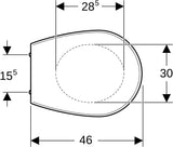 GEBERIT Renova WC-Sitz mit Deckel ägäis – Edelstahl-Scharniere, Duroplast, oval