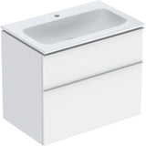 Geberit iCon Waschtischset 75 cm mit Unterschrank, 2 Schubladen, weiß hochglanz, KeraTect