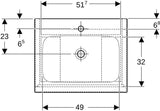 Geberit iCon Set Möbelwaschtisch 60 cm mit Unterschrank, 2 Schubladen, weiß hochglanz