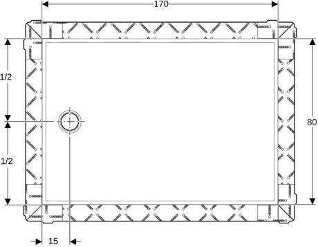 GEBERIT Setaplano Duschfläche 80 x 80 cm aus Varicor, weiß-alpin, rutschhemmend