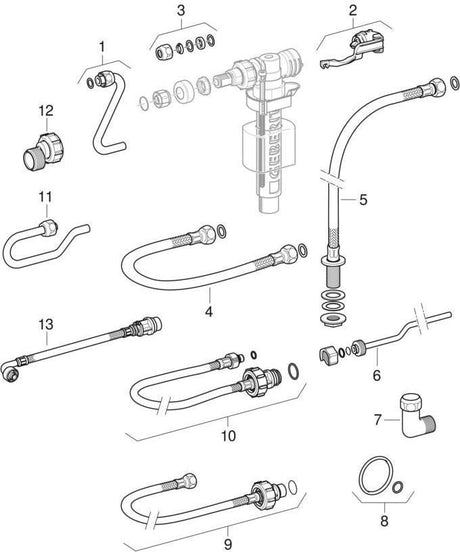 Geberit Duofix Element für Wand-WC 112 cm mit Sigma UP-Spülkasten 12 cm – 12 Stück