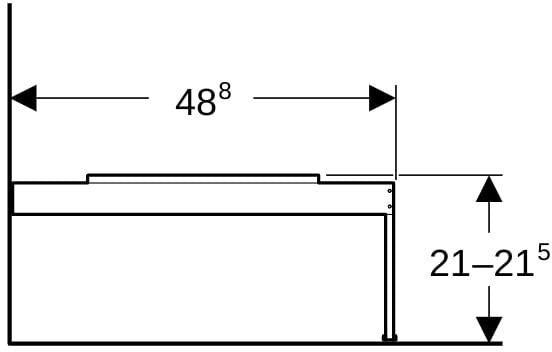 Geberit Citterio Set Füße 2 Stück in Champagner – Aluminium Möbelfüße für Badmöbel