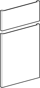 Geberit Renova Plan Front-Set für Seitenschrank, Höhe 70 cm, Weiß – Schubladenfront & Tür