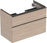 Geberit iCon Waschtischunterschrank 88,8 cm, 2 Schubladen, weiß hochglanz – wandhängend, vormontiert