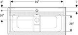 Geberit Renova Plan Waschtischset mit Unterschrank Nussbaum hell KeraTect 55 cm