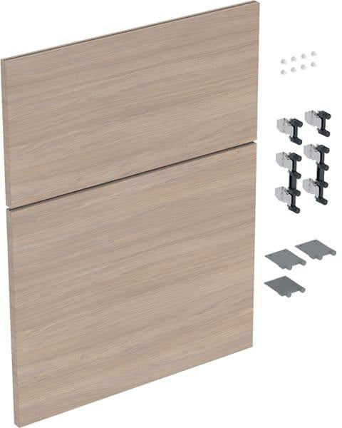 Geberit iCon Schubladenfront Set für Seitenschrank, 45 cm, weiß hochglänzend