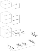 Geberit ONE Seitenschrank mit 1 Schublade, 45 cm, weiß hochglänzend, Push-to-open
