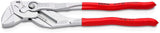 KNIPEX Zangenschlüssel 400 mm – Spannweite 85 mm, verchromt, mit Kunststoffüberzug