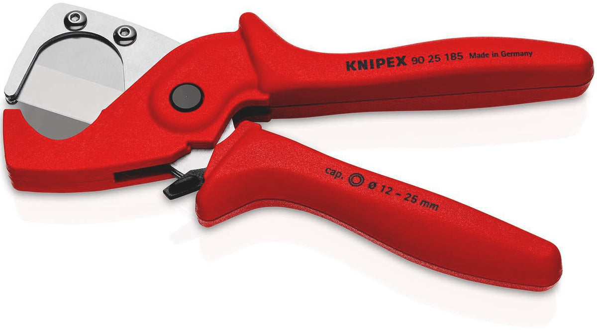 KNIPEX Rohrschneider für Rohre Ø 12-25 mm, 185 mm, Chrom-Vanadin-Elektrostahl – präzise Schnitte