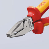 KNIPEX Kraftkombizange VDE 180 mm – 35 % Kraftersparnis, verchromt, Mehrkomponenten-Griff