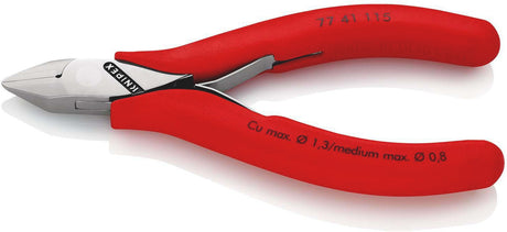 KNIPEX Elektronik-Seitenschneider 115 mm, spiegelpoliert, mit Facette und Öffnungsfeder