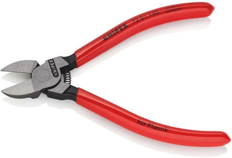 KNIPEX Seitenschneider für Kunststoffe 180 mm mit Kunststoffüberzug und Öffnungsfeder