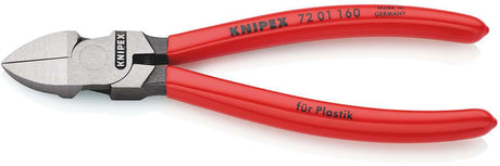 KNIPEX Seitenschneider für Kunststoffe 180 mm mit Kunststoffüberzug und Öffnungsfeder