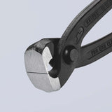 KNIPEX Ohrklemmenzange 220 mm – für 1-Ohr- und 2-Ohrklemmen, Kopf schwarz atramentiert