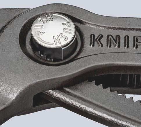 KNIPEX Cobra® Wasserpumpenzange 180 mm – Selbstklemmend, 18 Einstellpositionen, Comfort-Griff