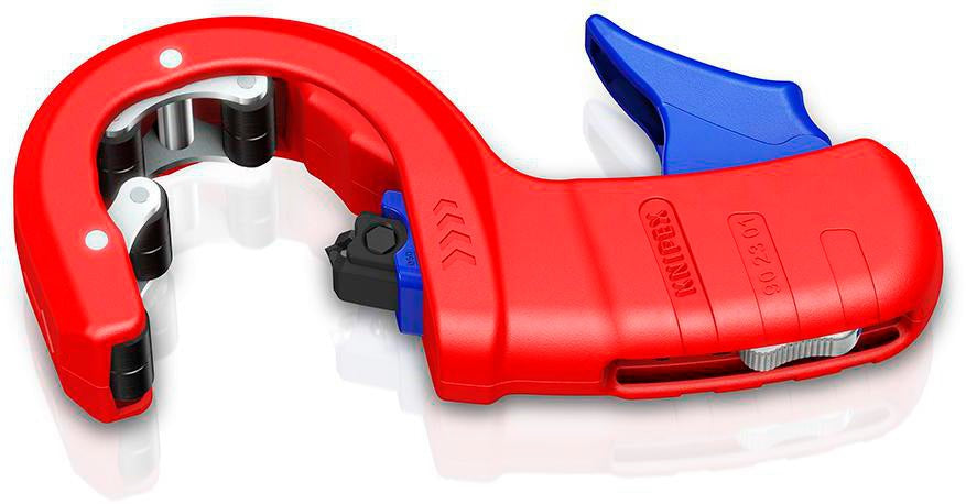KNIPEX Rohrschneider DP50 für Ø 32, 40 und 50 mm Hausabwasserrohre aus Kunststoff, 165 mm