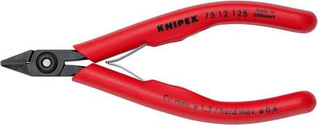 KNIPEX Elektronik-Seitenschneider 125 mm – Form 2, kleine Facette, induktiv gehärtet