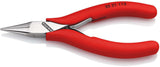 KNIPEX Elektronik-Greifzange 115 mm mit flachbreiten Backen und Kunststoffüberzug