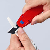 KNIPEX CutiX® Cuttermesser 18 mm Klingenbreite mit Klingenstabilisierung, Magnesiumgehäuse