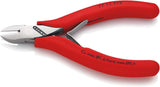 KNIPEX Elektronik-Seitenschneider 115 mm, Form 1, spiegelpoliert, mit Facette und Öffnungsfeder