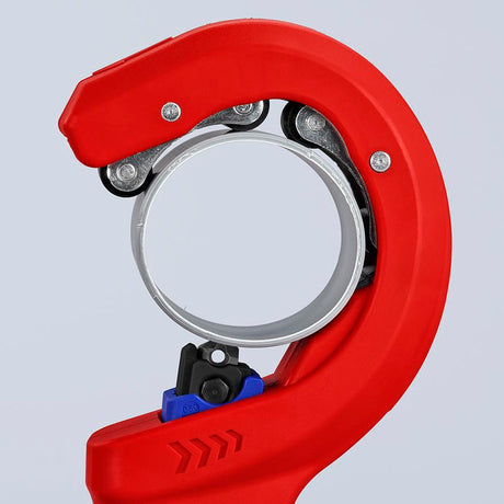 KNIPEX Rohrschneider DP50 für Ø 32, 40 und 50 mm Hausabwasserrohre aus Kunststoff, 165 mm