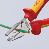 KNIPEX Kraftkombizange VDE 225 mm – 35 % Kraftersparnis, verchromt, Mehrkomponenten-Griff