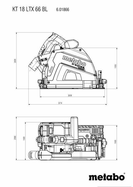 METABO Akku-Tauchsäge KT 18 LTX 66 BL 18 V 66 mm bürstenlos – präzise Schnitte