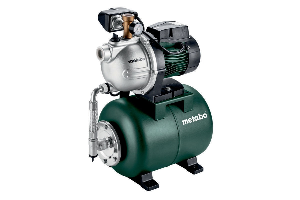 METABO Hauswasserwerk HWW 3500/25 G – 3500 l/h, 45 m Förderhöhe, 24 l Stahlbehälter