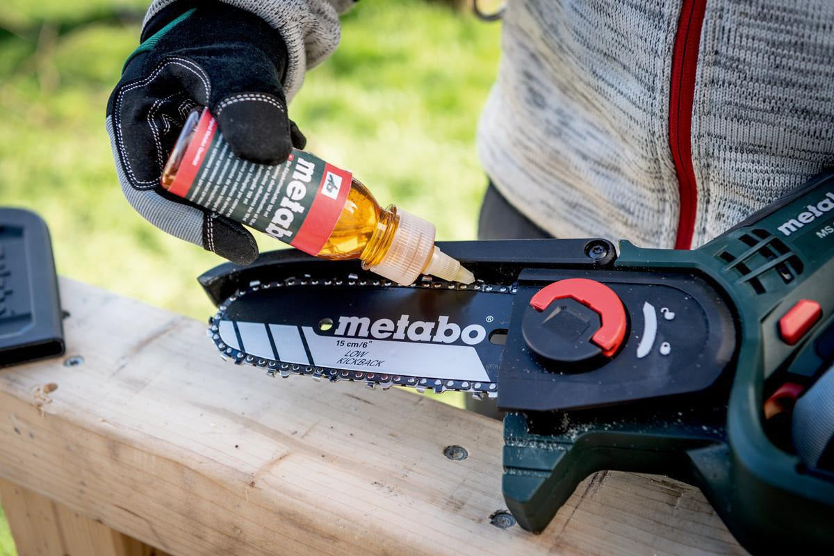 METABO Akku-Kettensäge MS 18 LTX 15 – 18 V, 150 mm Schwert, rückschlagarm