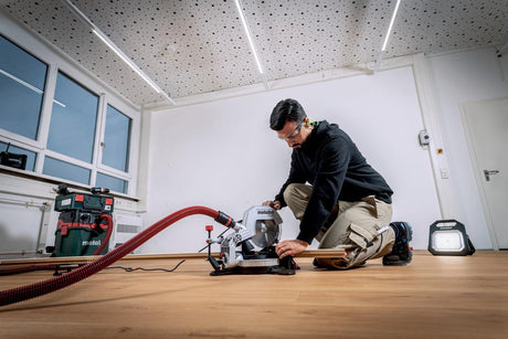 METABO Kapp- und Gehrungssäge KS 216 M Set – 1100 W, 216 mm Sägeblatt, Schnittbereich 120 x 60 mm
