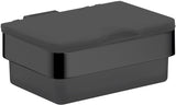 EMCO Feuchtpapierhalter loft 13301 Kunststoffbox schwarz mit Toilettenpapierhalter