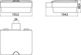 EMCO Feuchtpapierhalter loft 01600 – Kunststoffbox mit Deckel, weiß & Edelstahl-Optik