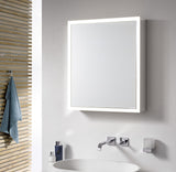 EMCO prime LED-Lichtspiegelschrank 1600 mm, 3 Türen, Aufputz, Aluminium
