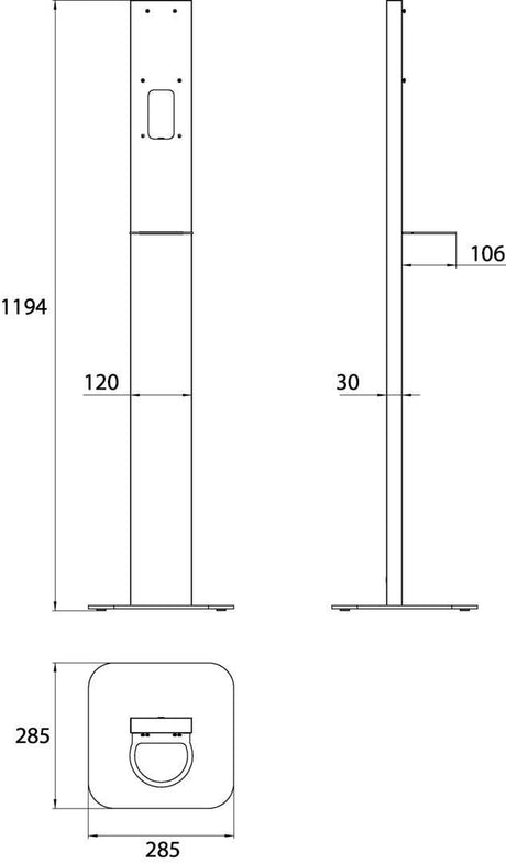 EC Standfuss system2 05000 f. Desinfektionsspender alu.