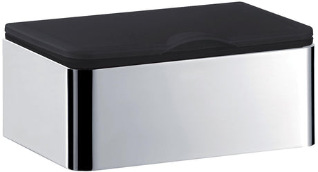 EMCO Feuchtpapierhalter system2 00101 – Chrom/Schwarz, 156 x 62 x 131 mm, Wandmontage